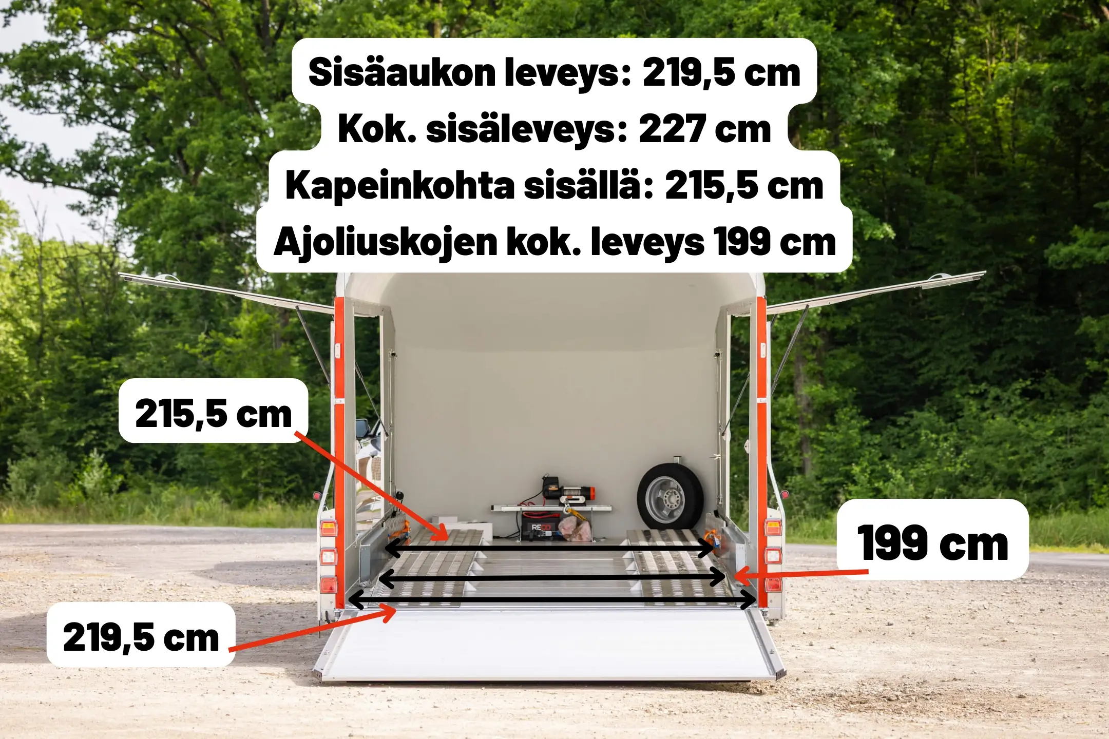 Debon roadster C2000 3500kg (554 x 227 x(K)204,5 cm) (basic-malli) autotraileri - Image 33